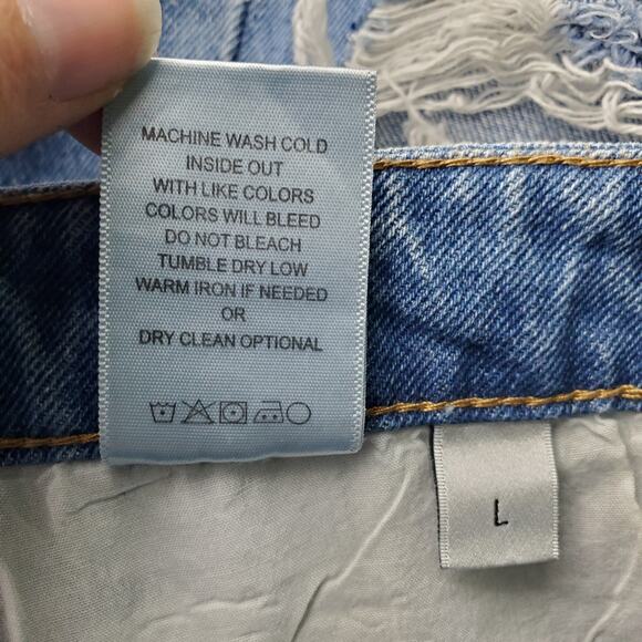 Vervet Womens Super High Rise Distresseed Denim Shorts Size Large - Picture 5 of 5